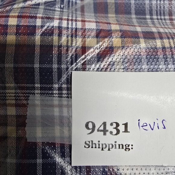 Levis Shirt Men XL Plaid Long Sleeve Button‎ Up Western Cowboy USA Lightweight - Picture 11 of 11